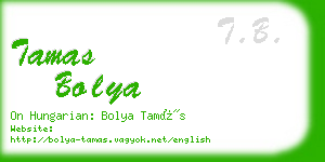 tamas bolya business card